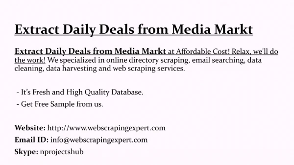 extract daily deals from media markt