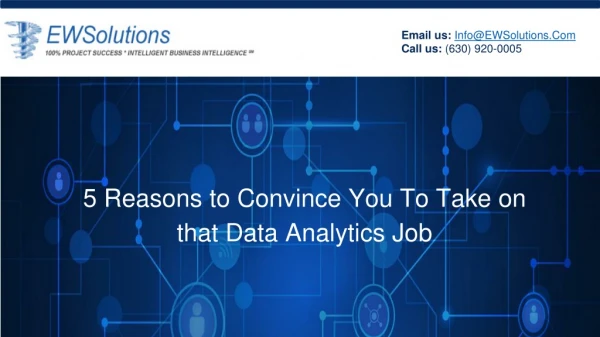 5 Reasons to Convince You To Take on that Data Analytics Job