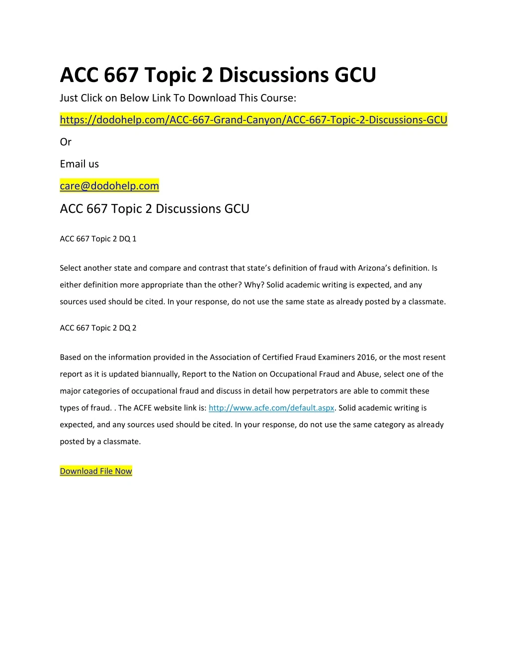 acc 667 topic 2 discussions gcu just click