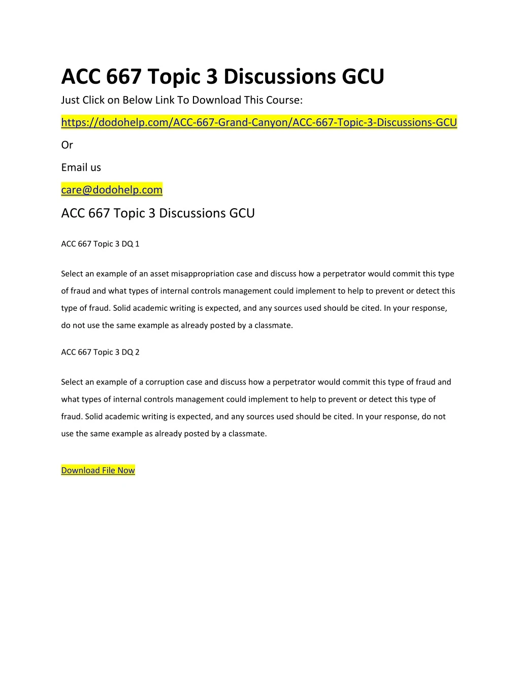 acc 667 topic 3 discussions gcu just click