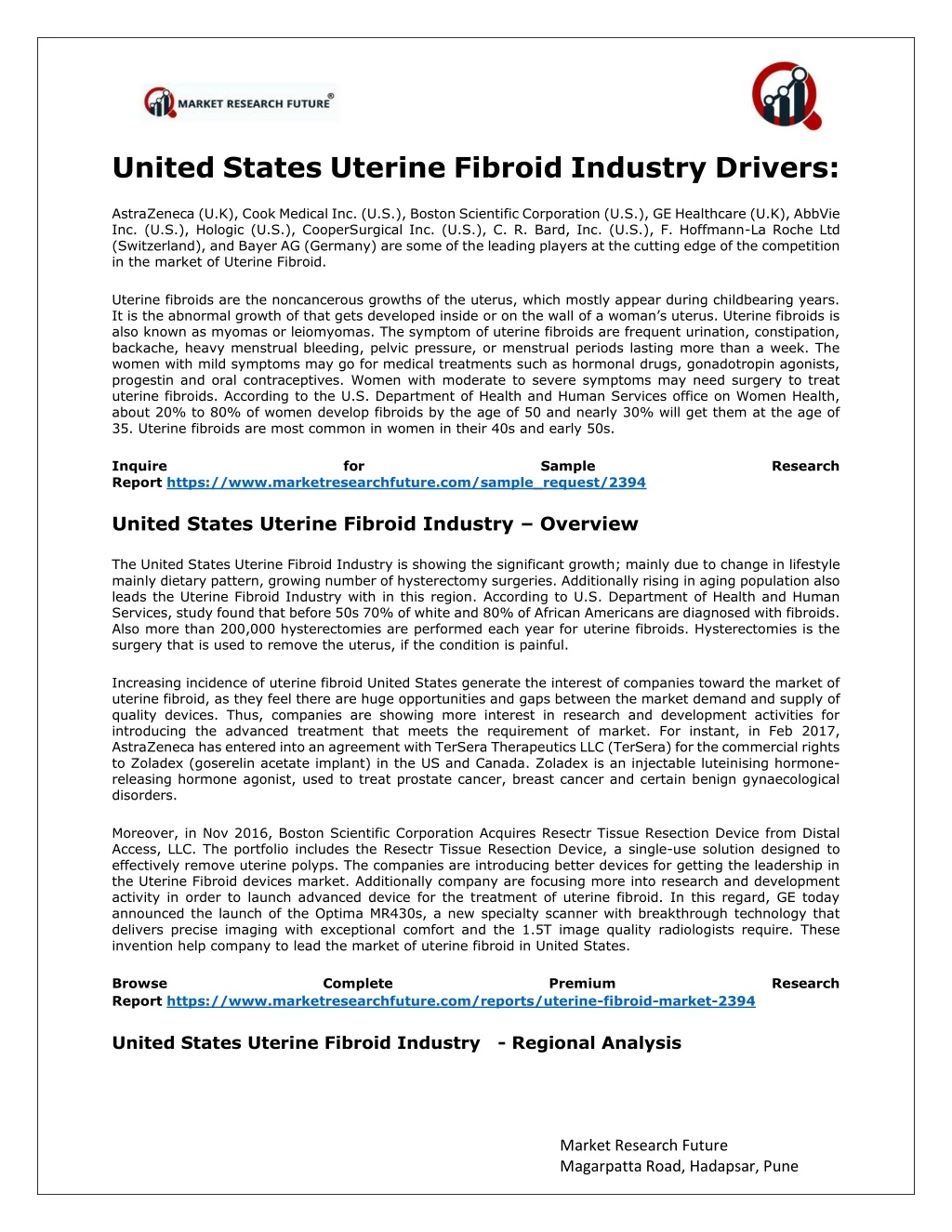 united states uterine fibroid industry drivers