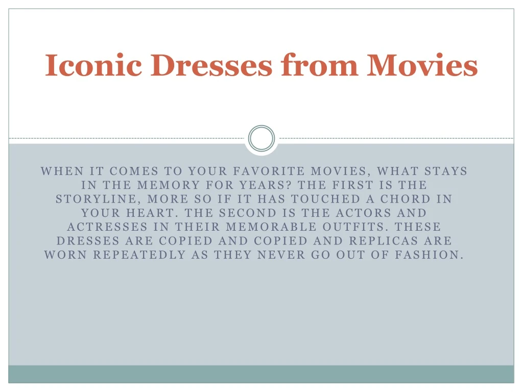 iconic dresses from movies