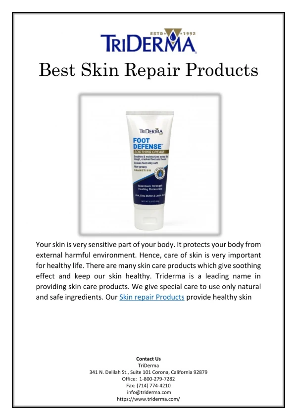 Best Skin Repair Products
