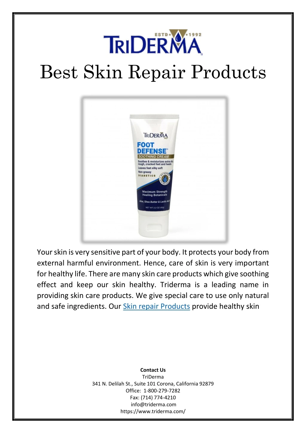 best skin repair products