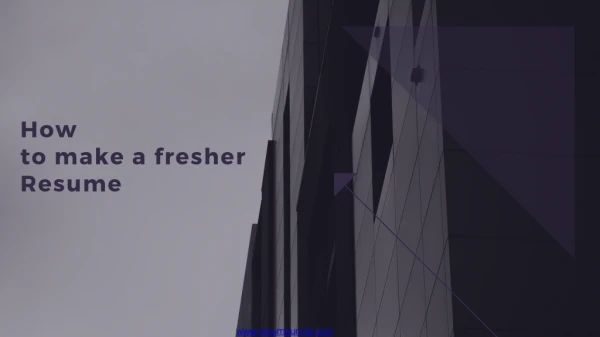 how to make a fresher resume