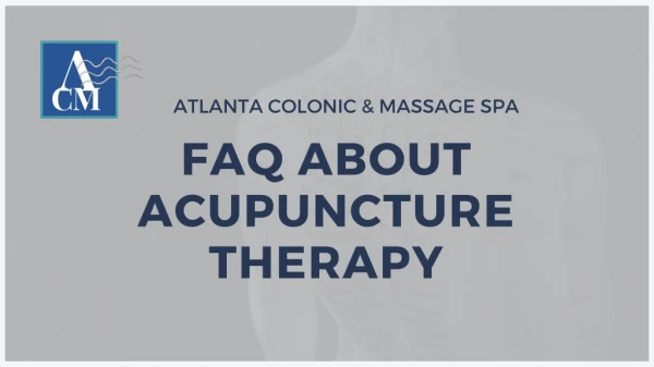 FAq About acupuncture Therapy