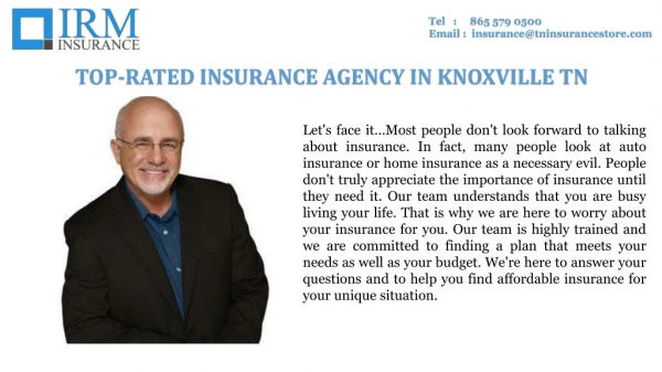 Best Insurance Agency in Knoxville / IRM Insurance