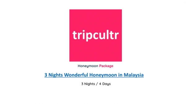 honeymoon package