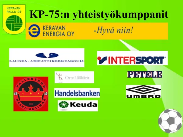 KP-75:n yhteisty kumppanit