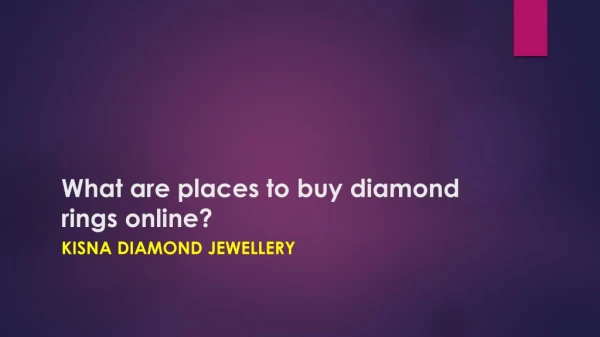 What are places to buy diamond rings online
