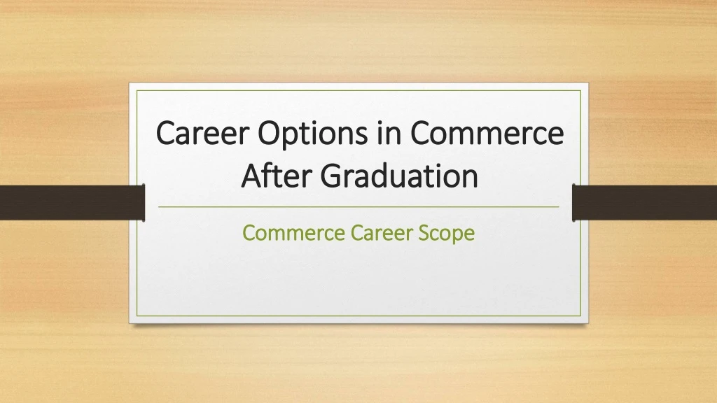 career options in commerce after graduation