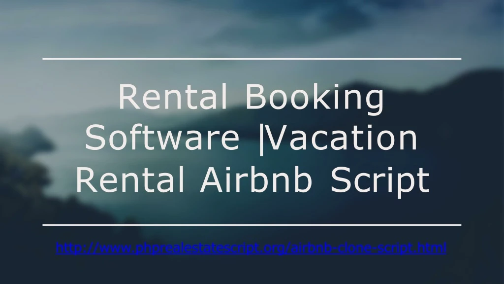 rental booking software vacation rental airbnb