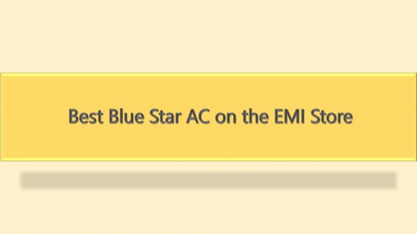 Best Blue Star AC on the EMI Store