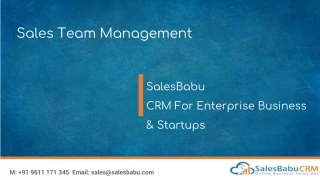 Sales Team Management - slide 1
