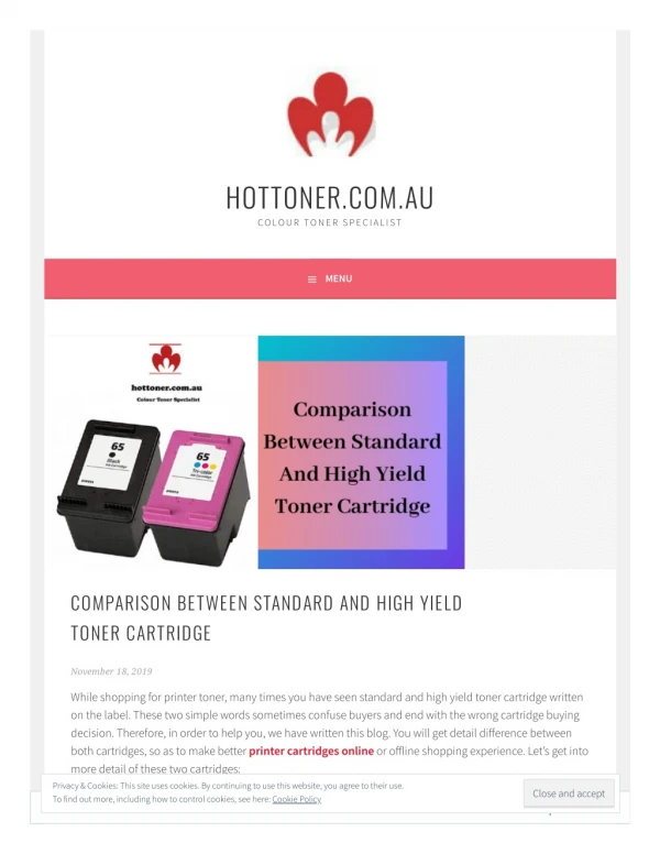 Comparison Between Standard & High Yield Toner Cartridge