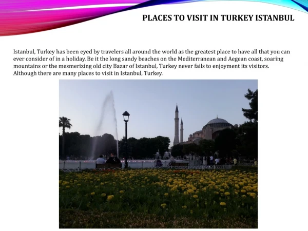 Places to Visit in Turkey Istanbul