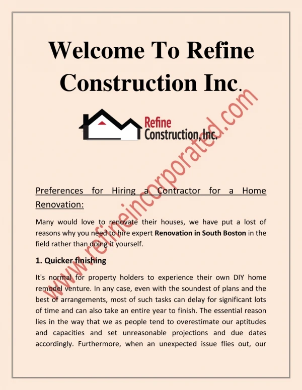 Commercial Renovation , Commercial Construction - refineincorporated.com