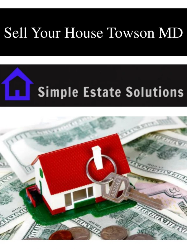 Sell Your House Towson MD