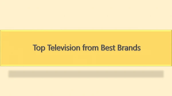 Top Television from Best Brands