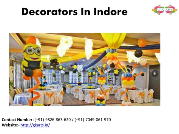 Balloon Decorators In Indore | Gkarts Decorators