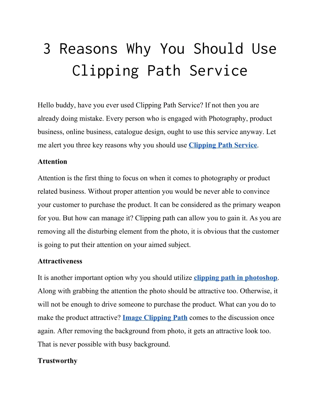 3 reasons why you should use clipping path service