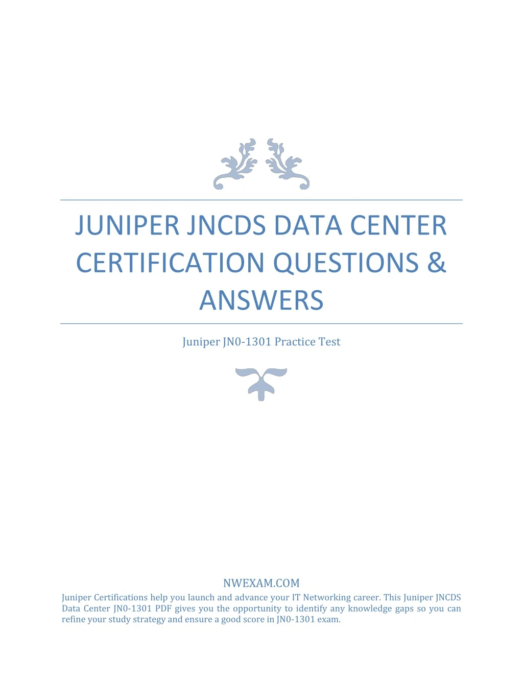 juniper jncds data center certification questions