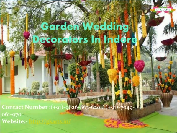 Garden wedding decorators in Indore | Gkarts Decorators