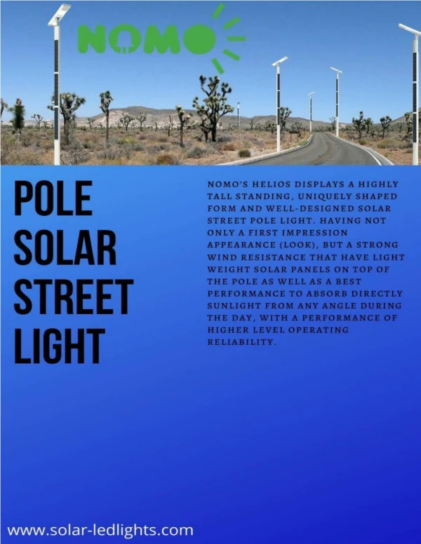 How pole solar street light help to generate electricity?