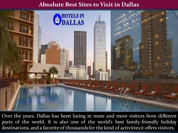 Absolute Best Sites to Visit in Dallas