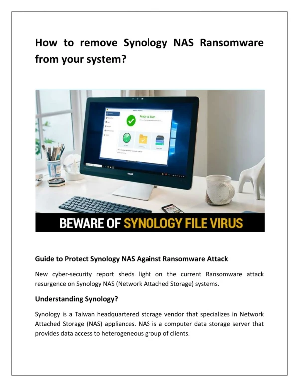 Synology NAS Ransomware | Guide to remove it from system