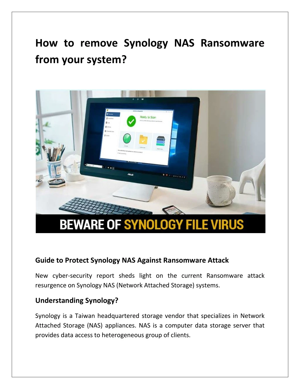 how to remove synology nas ransomware from your