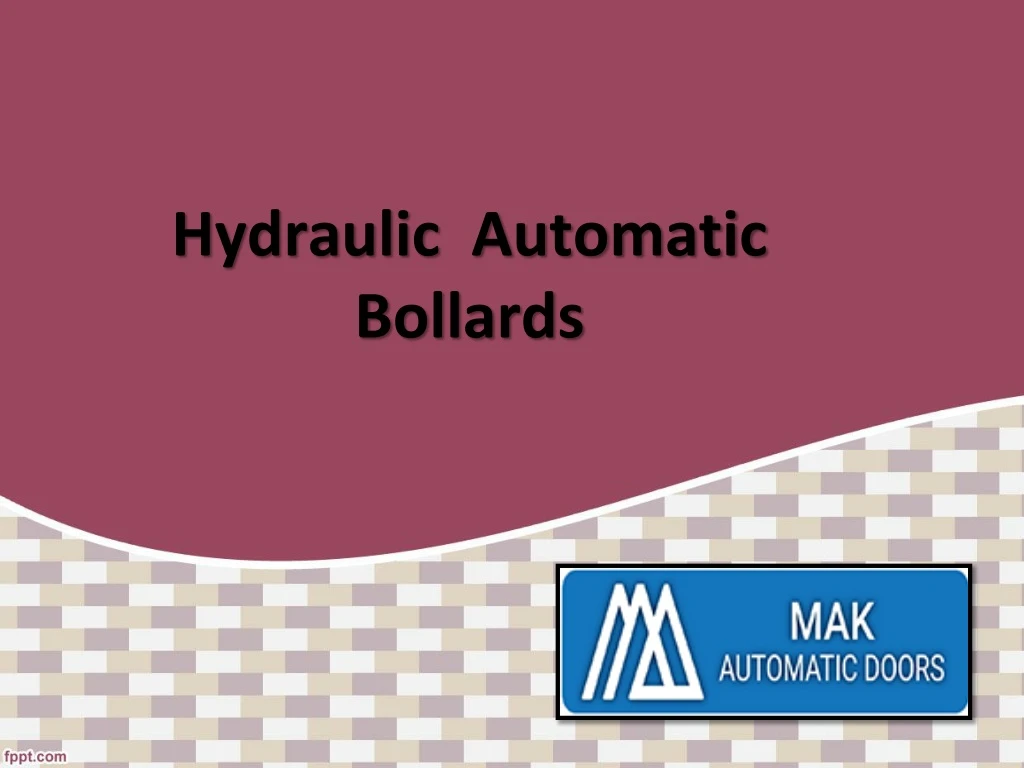 hydraulic automatic bollards