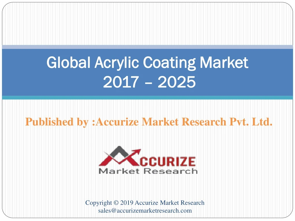 global acrylic coating market 2017 2025