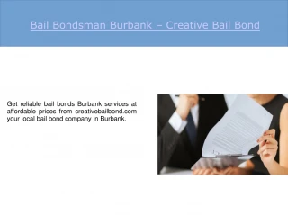 Bail Bondsman Burbank - slide 1