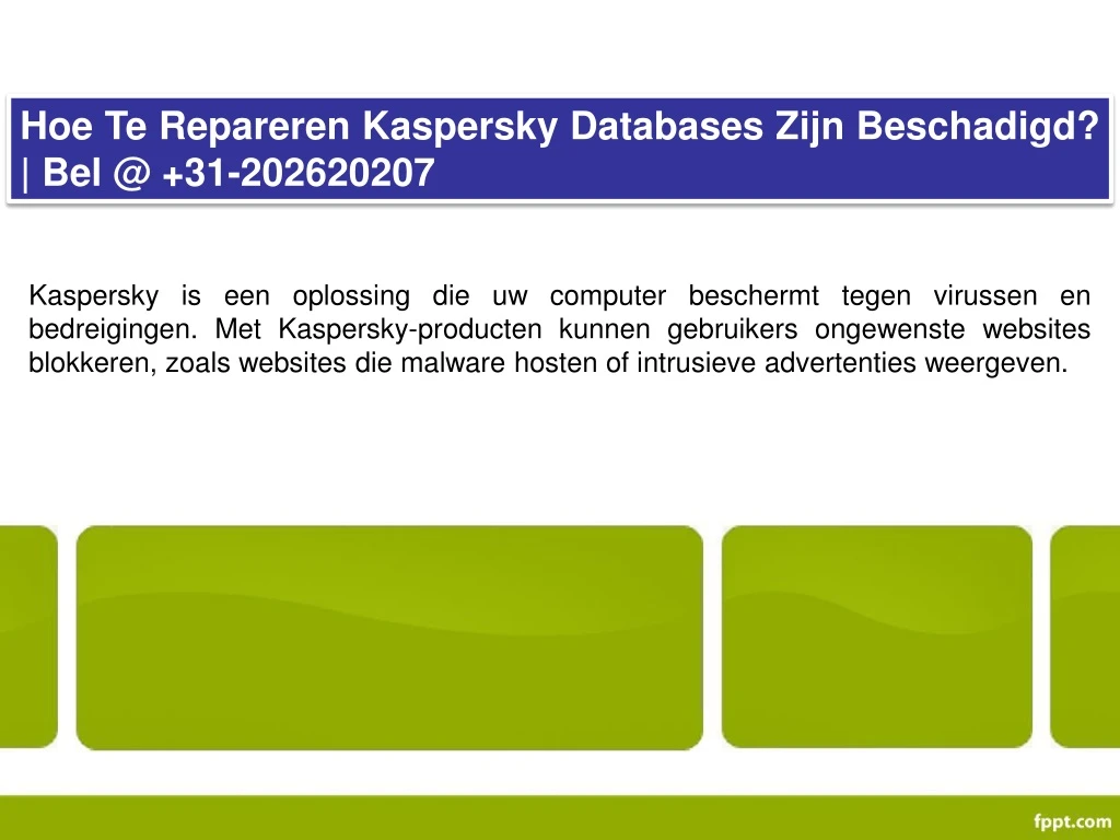 hoe te repareren kaspersky databases zijn