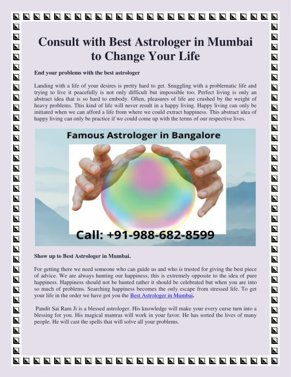 Consult with Best Astrologer in Mumbai to Change Your Life