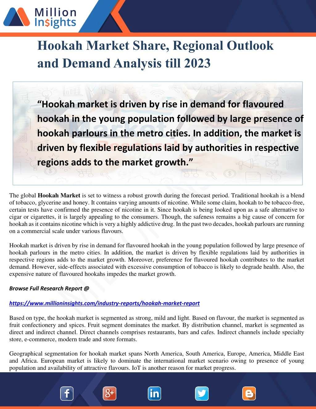 hookah market share regional outlook and demand