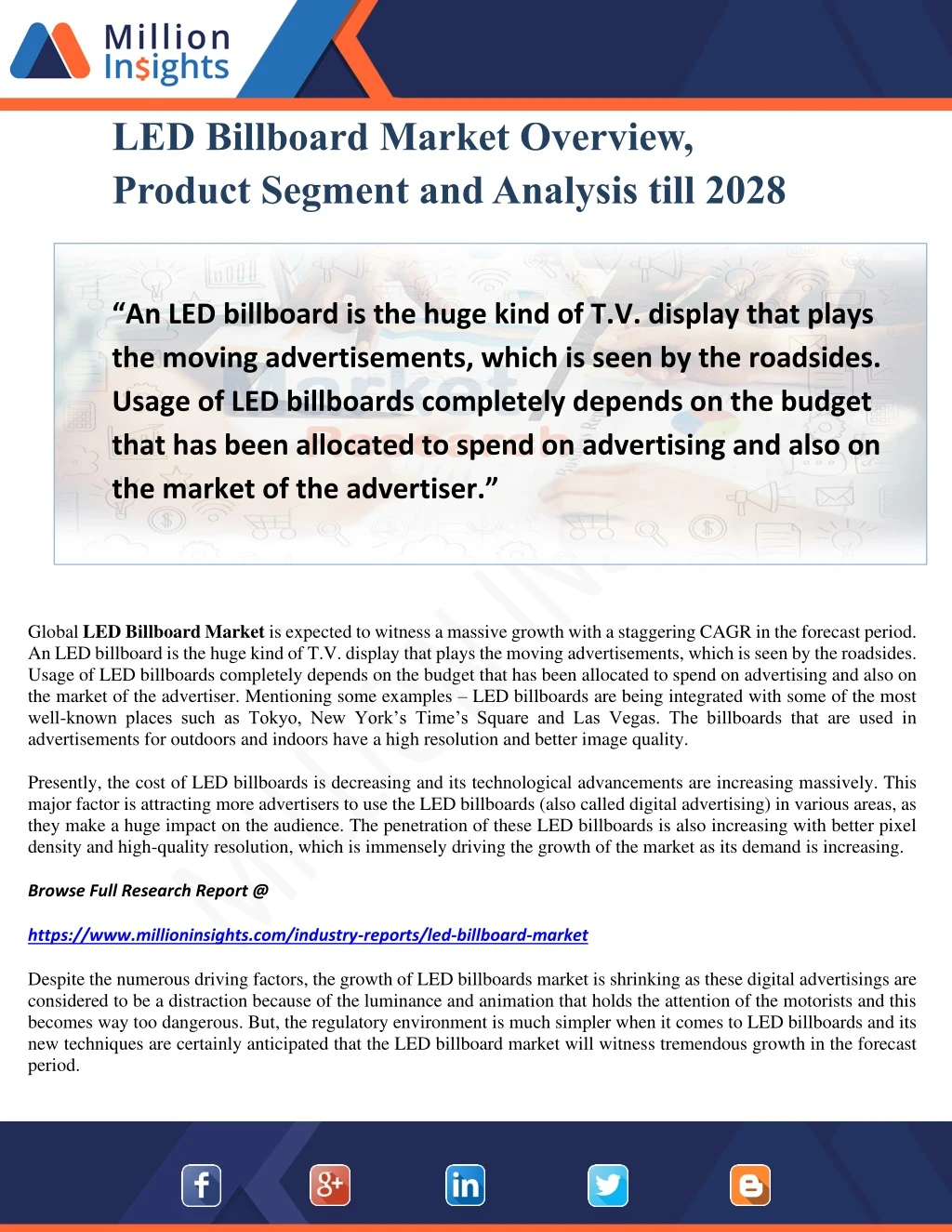 led billboard market overview product segment