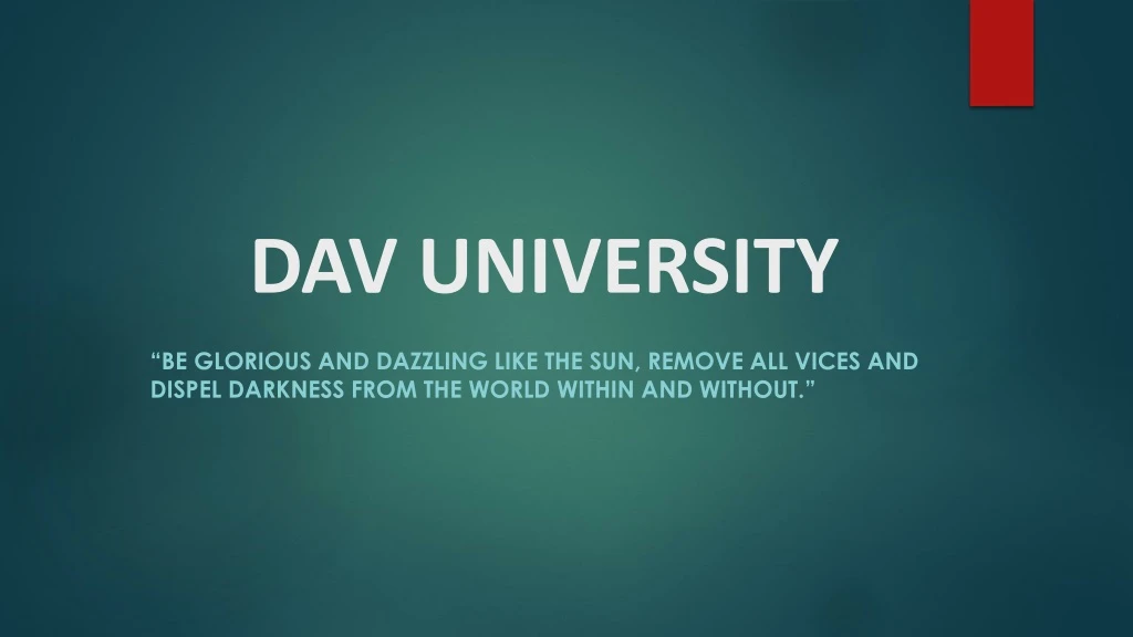 dav university