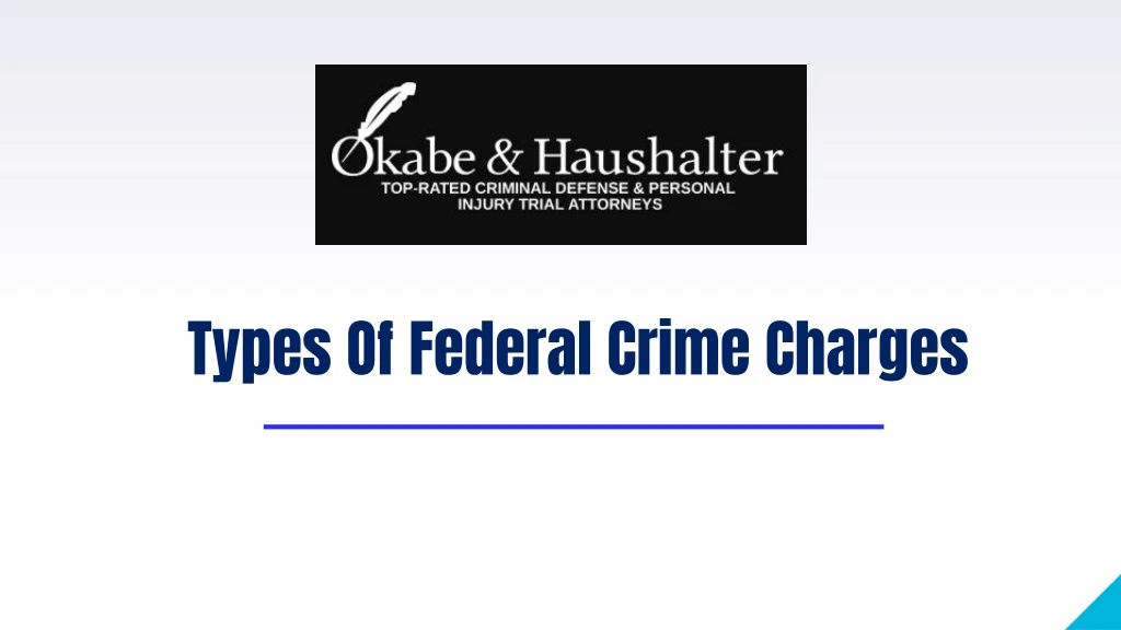 types of federal crime charges