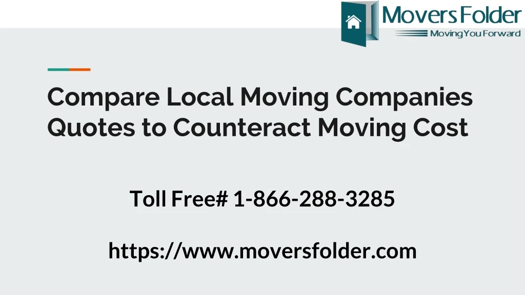 compare local moving companies quotes to counteract moving cost