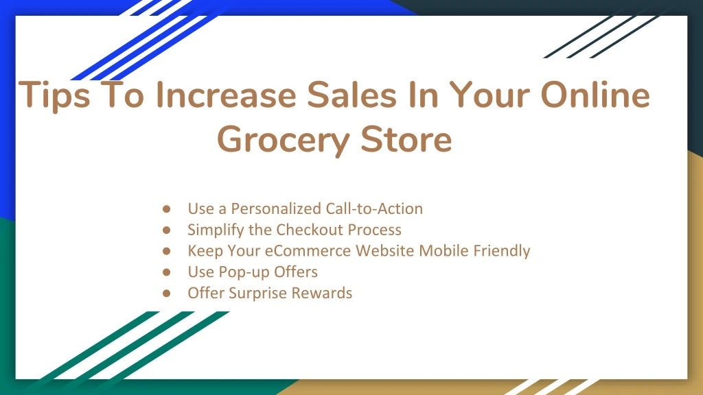 tips to increase sales in your online grocery store