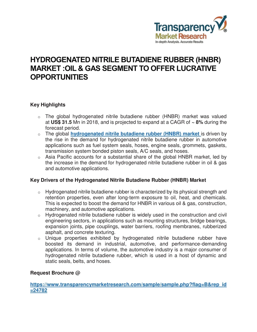 hydrogenated nitrile butadiene rubber hnbr market