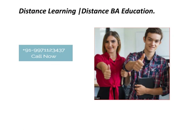 Distance Learning |Distance BA Education.