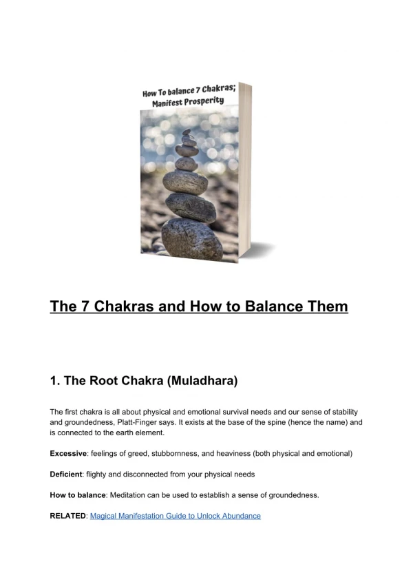 How To Balance 7 Chakras; Manifest Abundance