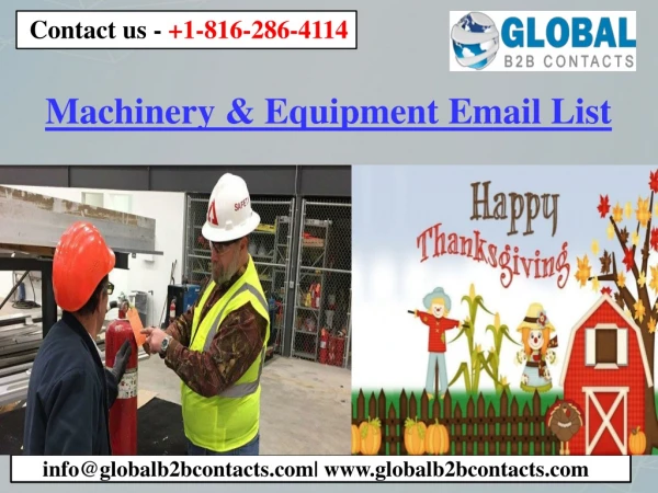 machinery equipment email list