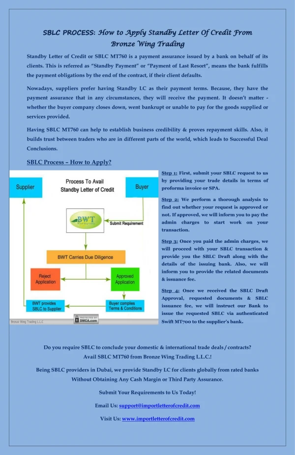 standby letter of credit or sblc mt760