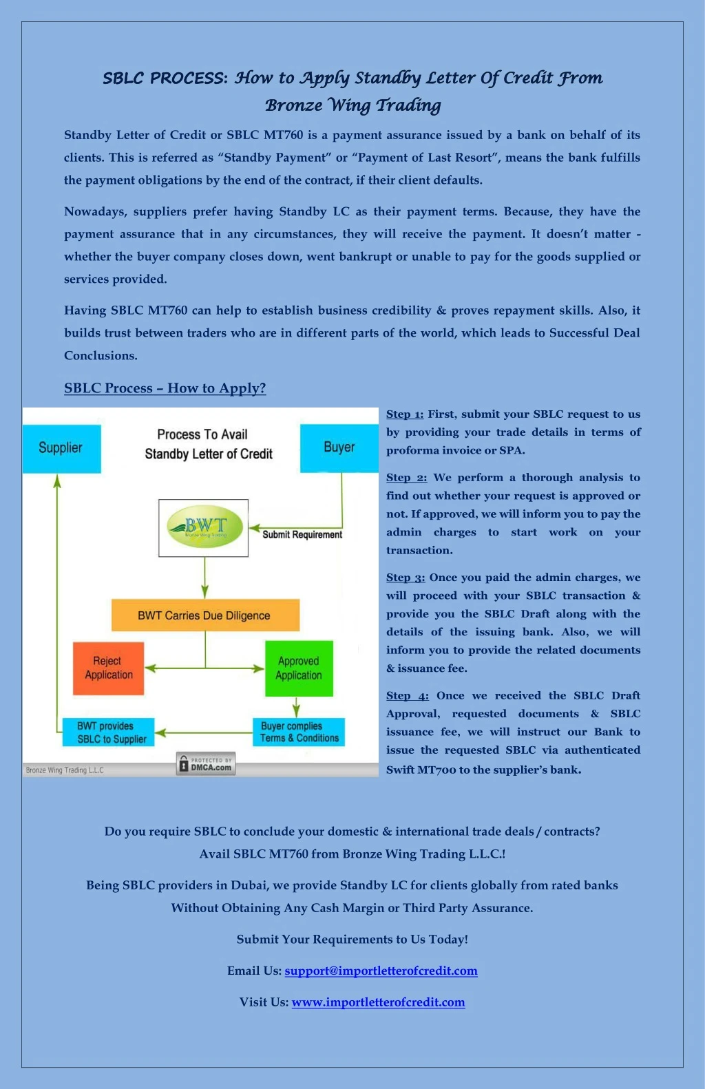 standby letter of credit or sblc mt760