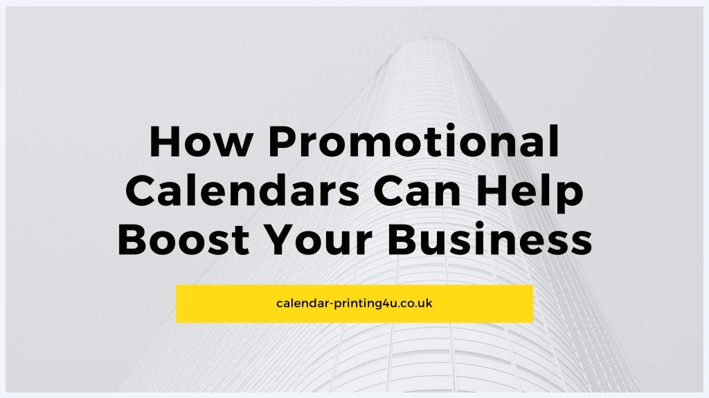 how promotional calendars can help boost your