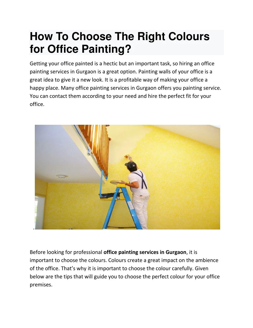 how to choose the right colours for office